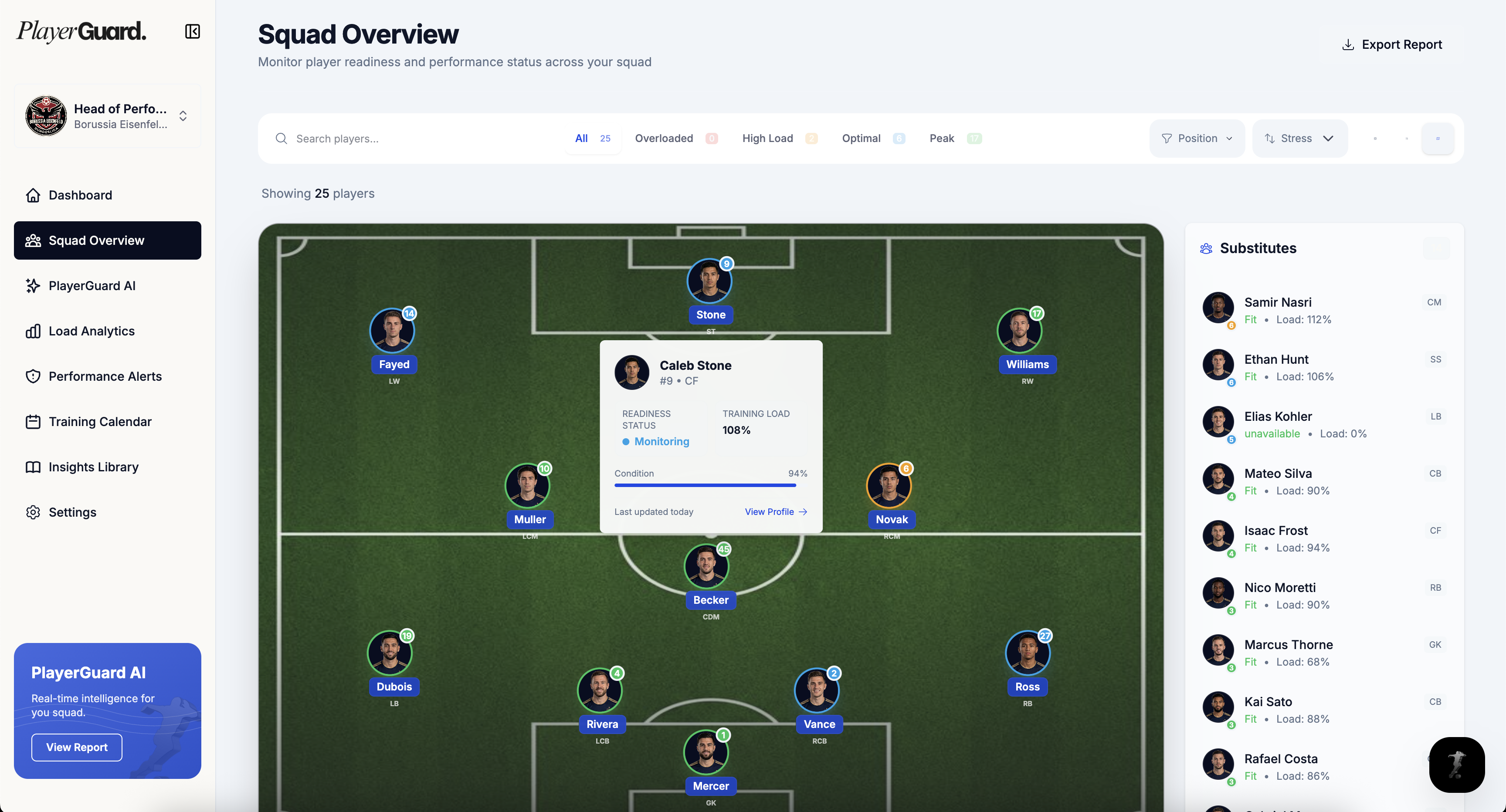 Squad Overview preview